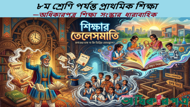 ৮ম শ্রেণি পর্যন্ত প্রাথমিক শিক্ষা—শিক্ষার তেলেসমাতি: আমলাতান্ত্রিক জাদুকরি না কি উন্নয়নের তামাশা?